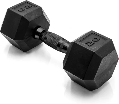 Vista 40 de CAP Barbell Peso de la mancuerna hexagonal recubierta, individual, 10-120 libras, múltiples opciones