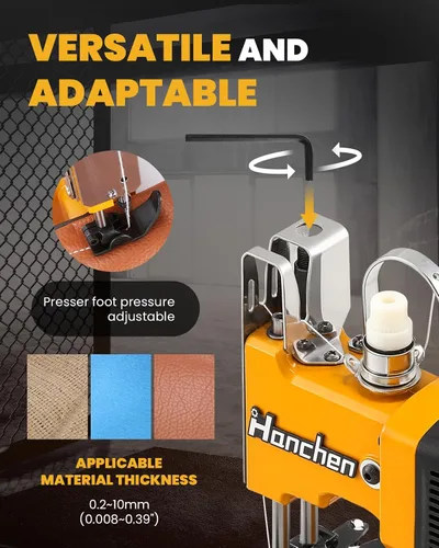 Vista 4 de Hanchen Máquina de coser de bolsas Máquina de sellado de bolsas de alta velocidad Máquina de cierre de bolsas Máquina de costura de bolsas Máquina