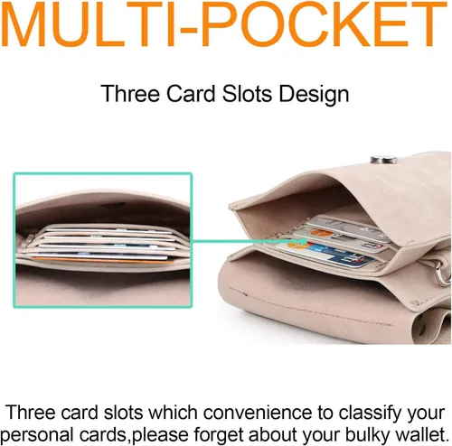 Vista 3 de seOSTO Bolso cruzado pequeño para mujer cartera con borlas para teléfono celular
