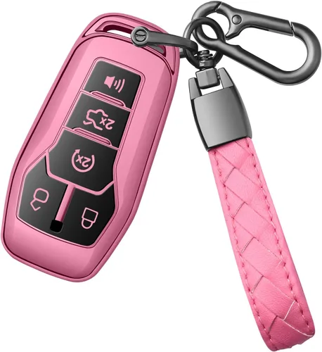 Vista 12 de Funda para Llave Ford con Llavero de TPU Suave Premium, Carcasa de Llave de Protección Completa Compatible con Ford Fusion 2013-2016, Ford Mustang