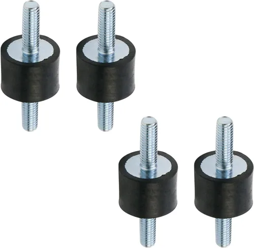 Vista 5 de MY MIRONEY Juego de 4 soportes de goma de 0.591 x 0.591 in Aislador antivibración con pernos M4 x 0.394 in Amortiguador