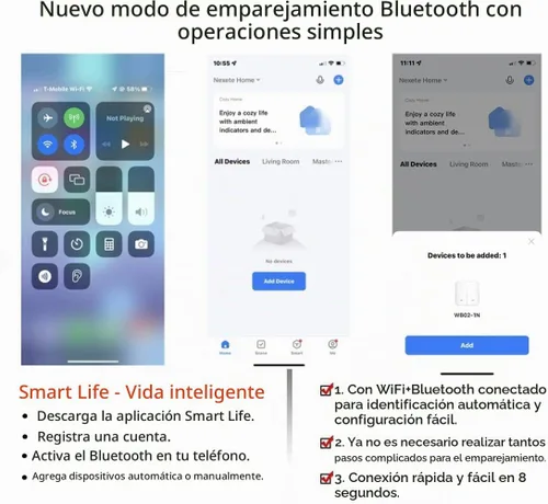 Vista 6 de Nexete Smart Wi-Fi - Interruptor de doble luz, interruptor de un solo polo 2 en 1 compatible con Alexa Google Home, control de voz, función