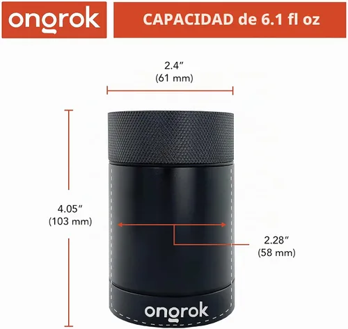 Vista 2 de ONGROK Recipiente de almacenamiento de aluminio, 6.1 fl oz, tarro a prueba de aire para preservar el olor y el aroma
