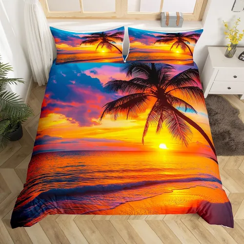 Vista 17 de Feelyou Juego de ropa de cama con patrón de sushi, funda de edredón de estilo japonés para niños, niñas, adolescentes, funda de edredón con temática