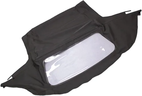 Vista 4 de Capota de vinilo de repuesto para automóvil descapotable Mazda Miata Cabriolet (para modelos 1990-96), con ventana de plástico transparente, Marrón