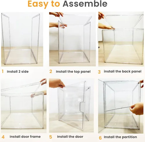 Vista 3 de Caja de pan, cajas de pan grandes para encimera de cocina, contenedor de almacenamiento de pan ajustable de 4 capas, cajas transparentes