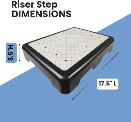 Vista 5 de SUPPORT PLUS Taburete elevador - Plataforma de seguridad de medio paso de 3 1/2 pulgadas de alto, dispositivos de asistencia para interiores