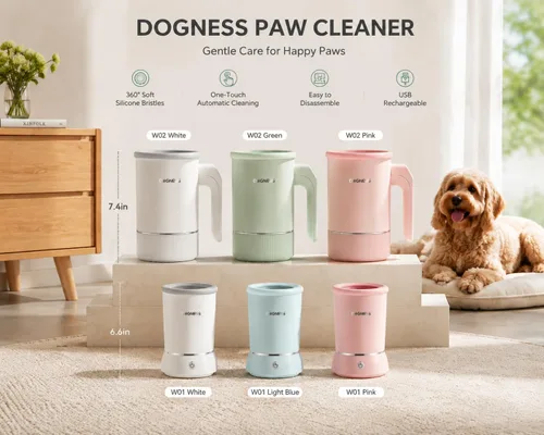 Vista 7 de DOGNESS W02 Limpiador automático de patas de perro para perros medianos a grandes (verde)