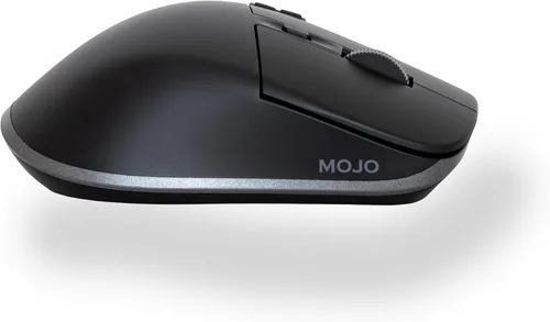 Vista 6 de MOJO Ultimate Grip Silent Master Mouse - Mouse recargable Bluetooth/inalámbrico óptico con sensibilidad ajustable y botones silenciosos