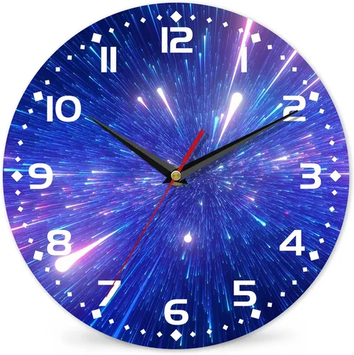 Vista 8 de Reloj para sala de estar, reloj de pared de vino abstracto, reloj de pared de madera vintage, silencioso sin tictac, funciona con pilas, números