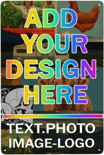 Vista 13 de Letrero de metal personalizado, foto de texto personalizable, divertido letrero decorativo, impresiones fotográficas personalizadas para decoración
