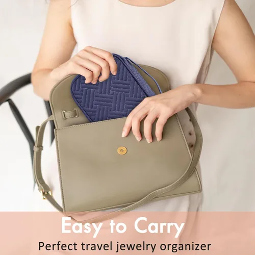 Vista 6 de Travel Jewelry Case Organizer - Small Jewelry Travel Organizer - Jewelry Holder Organizer Travel - Jewelry Travel Case for Tangel Free Necklace