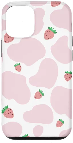 Vista 28 de Baby Pink Cow Print Pattern Cute Strawberry Cow Animal Gift Case for iPhone 17