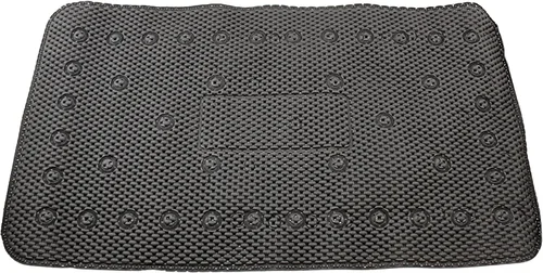 Vista 10 de Alfombra antideslizante para bañera y ducha, textura suave y acolchada, para spa, baño, ducha y baño, 27.5 x 16 pulgadas, con ventosas y agujeros