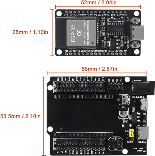 Vista 7 de 3Set ESP32 ESP-32S WiFi Placa de desarrollo NodeMCU-32S Microcontrolador Procesador integrado con ESP32 Placa de desarrollo Placa de ruptura GPIO