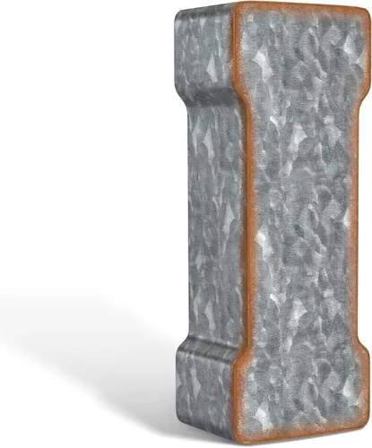 Vista 20 de CraftyCrocodile Números de metal galvanizado de 7" para decoración de pared - Número 3D 0 para colgar y de pie libre - Números de mesa rústicos