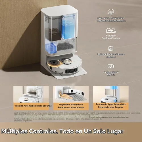 Vista 7 de dreame Aspiradora y trapeador robot L60 Ultra PE con reconocimiento de Blanco