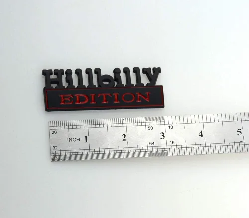 Vista 5 de HILLBILLY EDITION EMBLEM - Placa de identificación 3D para automóvil, camión, SUV, compatible con Chevy Silverado 1500 2500 Chevrolet C10 C15