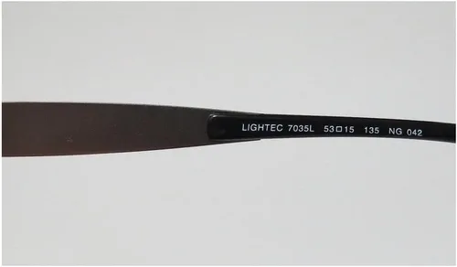 Vista 7 de Lightec 7035l - Lentes ópticos para hombre y mujer con bisagras flexibles de borde completo (53-15-135, negro/gris)