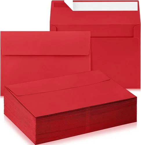 Vista 7 de Harloon 100 sobres de invitación A9, sobres para tarjetas de felicitación, color azul marino
