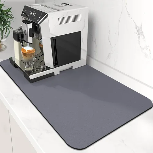 Vista 28 de Tapete de café súper absorbente para secar platos, tapete para barra de Caqui