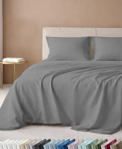 Vista 44 de California Design Den Juego de sábanas tamaño King, 100% algodón, sábanas lujosas de 600 hilos con bolsillo profundo, ropa de cama duradera con 16