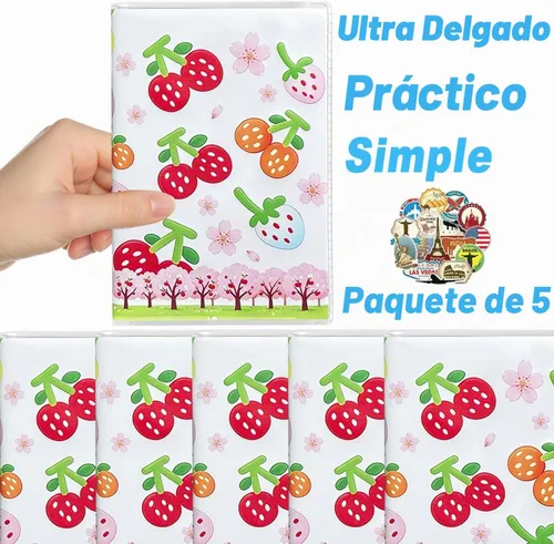 Vista 5 de Funda impermeable transparente para pasaporte, protector de pasaporte de plástico, artículos esenciales de viaje, unisex para adultos, con funda