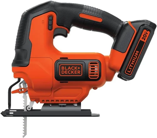 Vista 3 de BLACK+DECKER Sierra de calar de 20V MAX con paquete de batería de iones de litio adicional de 4-Ah (BDCJS20C & LB2X4020)
