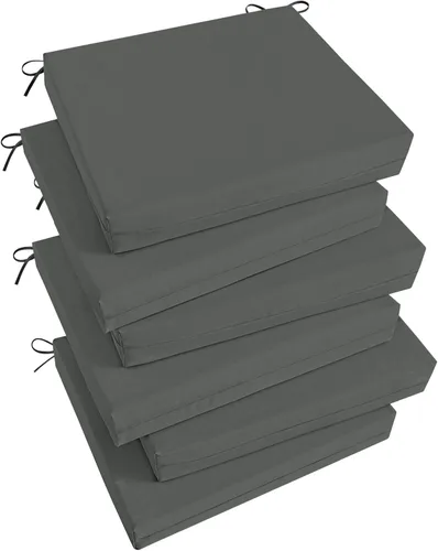 Vista 68 de Basic Beyond Juego de 4 cojines para sillas de exterior, cojines de exterior para muebles de patio, cojines resistentes al agua para sillas de patio