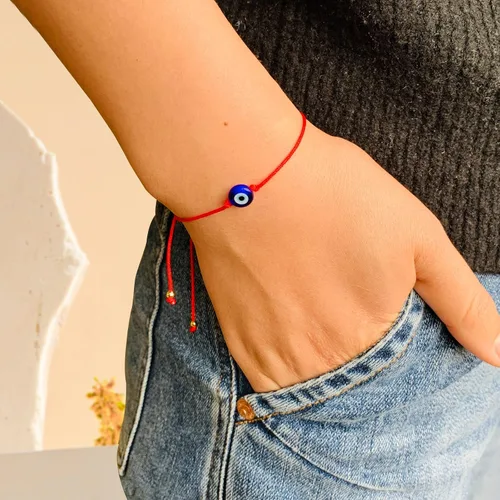 Vista 7 de 4 pulseras ajustables contra el mal de ojo, hechas a mano, joyería contra el mal de ojo, pulsera de protección contra el mal de ojo para mujer