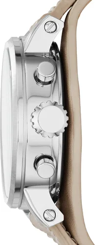 Vista 2 de Fossil es3811Original de la mujer Novio Acero Inoxidable Reloj con Banda de piel color beige