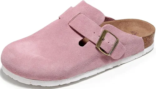 Vista 10 de Zuecos para mujer, Zuecos para mujer - Mules de casa con soporte de arco y hebilla ajustable