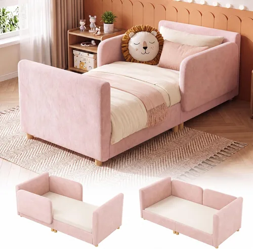 Vista 7 de DoCred Cama infantil, cama tapizada para niños y niñas