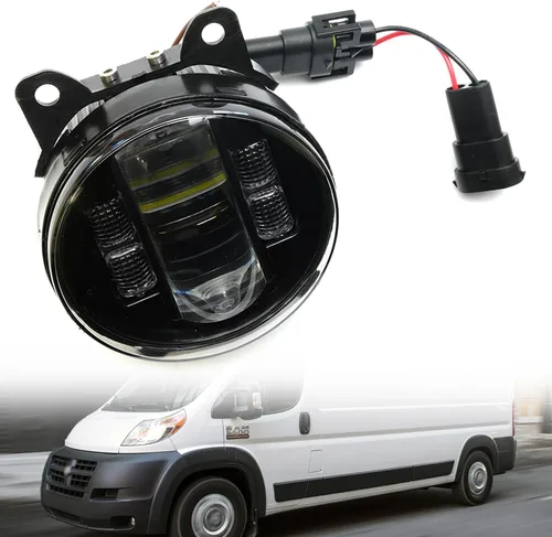 Vista 4 de Conjunto de lámpara antiniebla LED de repuesto para Ram Promaster 1500 2500 3500 2014-2023 Switchback ámbar blanco DRL Lámparas de conducción