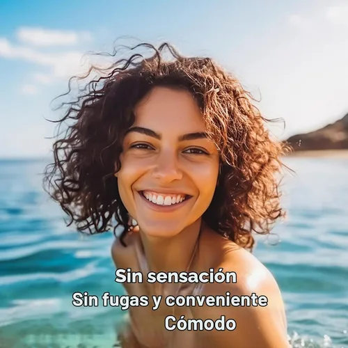 Vista 4 de Copa menstrual suave – Copa menstrual reutilizable de silicona de grado médico – sin BPA, cómoda copa menstrual flexible para uso durante 12 horas
