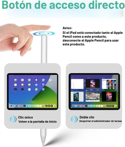 Vista 4 de Lápiz para iPad de 2 generación, magnético, inalámbrico, carga rápida, igual que el Apple Pencil de 2 generación, lápiz óptico funciona para iPad