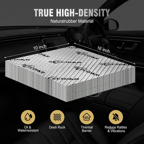 Vista 2 de Alfombrilla de Amortiguación de Sonido para Auto - 80 mil 10 pies cuadrados, Material de Atenuación de Sonido - Aislante de Sonido Automotriz