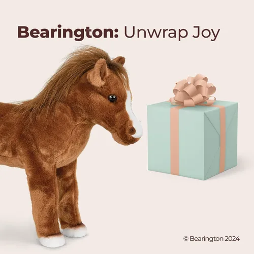 Vista 5 de Bearington Collection Blaze - Caballo de peluche marrón de 13.5 pulgadas, peluche de caballo