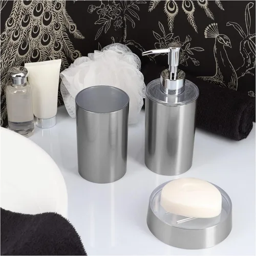 Vista 6 de Bandeja dispensadora de taza de jabón de aluminio cepillado NOUMEA
