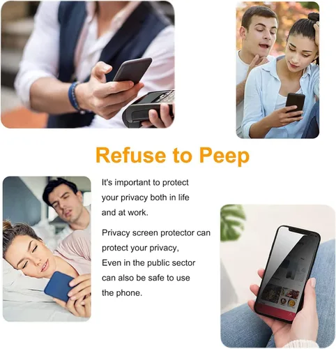 Vista 7 de Paquete de 2 protectores de pantalla de privacidad para OnePlus 15 [como el desbloqueo original de huellas dactilares], película de TPU privada