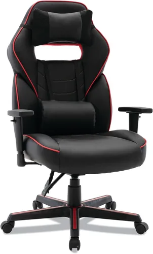 Vista 4 de Alera BT-51593RED Silla ergonómica para juegos de 15.91 pulgadas a 19.8 pulgadas de altura del asiento, estilo carreras, color negro/rojo