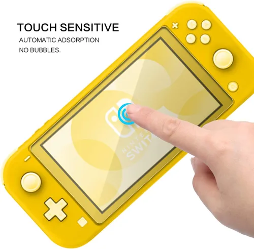 Vista 3 de ECHZOVE Protector de pantalla de vidrio templado compatible con Nintendo Switch Lite - 2 paquetes