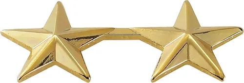 Vista 5 de Hero's Pride 2 Star Rank Insignia, Five-Pointed Star Pin, 2 Posts and Clutch Backs, Pack of 2 Acabado negro