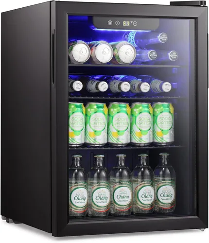 Vista 10 de Antarctic Star Refrigerador de Bebidas Enfriador de 18L, 24 Latas, Mini Refrigerador con Compresor Silencioso, Luz LED, Refrigerador Pequeño