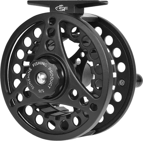 Vista 7 de SF SF-001 Carrete de pesca con mosca de arbor grande con cuerpo de aleación de aluminio 3/4wt 5/6wt 7/8wt Carrete de pesca con mosca precargado MB