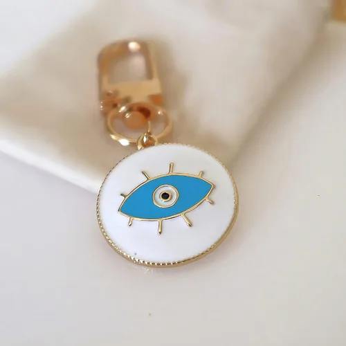Vista 6 de Evil Eye Keychain for Women Protection Good Luck Charms Key Chain for Car Keys Holder Bag Purse
