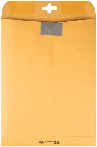Vista 2 de Quality Park Sobres ClearClasp de 9 x 12 para ahorro de franqueo, con cierre Redi-Tac reutilizable y solapa engomada, papel kraft de 28 libras, 100