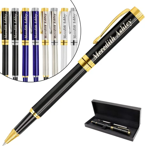 Vista 11 de Aolun Bolígrafos personalizados, bolígrafo grabado personalizado, perfecto para cumpleaños, negocios, fiestas con nombre, eslogan o logotipo, tinta