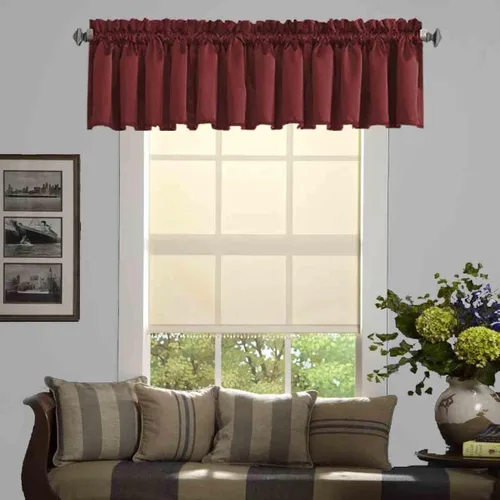Vista 10 de Cortinas de cocina negras Ladity - 2 paneles de cortinas cortas opacas, 36 pulgadas, privacidad, niveles de café, cortinas de granja para ventana