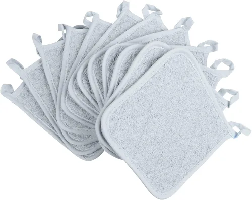 Vista 10 de Arkwright Agarraderas para Ollas de Cocina - Juego de 12 Almohadillas Cuadradas Resistente al Calor, Almohadillas de Algodón Lavables de Grado